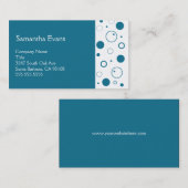 孔雀および白の泡名刺 名刺 (正面/裏面)