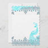 孔雀および羽の誕生日 カード (裏面)