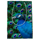 孔雀および羽 ミディアムペーパーバッグ (正面)