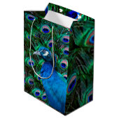 孔雀および羽 ミディアムペーパーバッグ (裏面アングル)