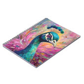 孔雀お洒落印モダン象主義芸術 ノートブック (左側)