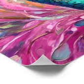 孔雀お洒落印モダン象主義芸術 ポスター (角)