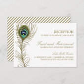 孔雀お洒落羽披露宴カード エンクロージャーカード (正面/裏面)