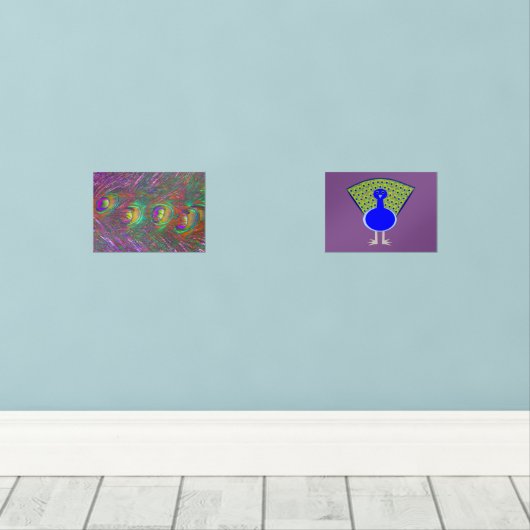 孔雀かわいらしと孔雀の羽根 (ウッドフロア)