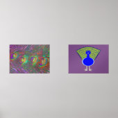 孔雀かわいらしと孔雀の羽根 (正面)