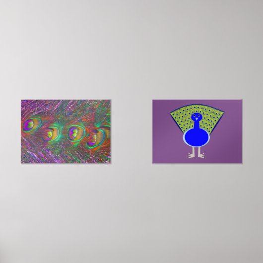 孔雀かわいらしと孔雀の羽根 (正面)