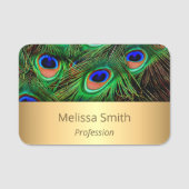 孔雀かわいらしの羽 名札 (正面)