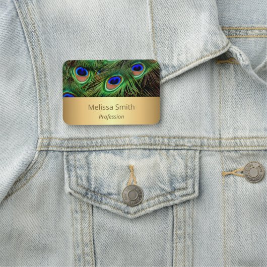 孔雀かわいらしの羽 名札 (インサイチュ)
