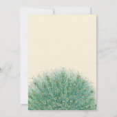 孔雀かわいらしの羽 招待状 (裏面)