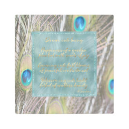 孔雀かわいらし羽金ゴールド夢の詩 メタルプリント