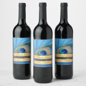 孔雀かわいらし羽 ワインラベル (ボトル)
