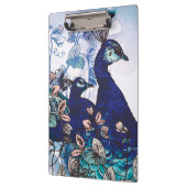 孔雀が付いている花の背景 クリップボード (左)