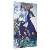 孔雀が付いている花の背景 クリップボード (右)