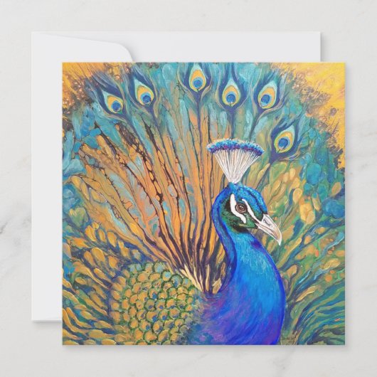 孔雀として誇りを持った サンキューカード (正面)