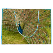 孔雀とその美しい羽の抱き枕 ラージペーパーバッグ (裏面)