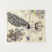 孔雀とアヤメ タペストリー (正面(横))