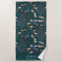 孔雀とスタイリッシュ花花花花花嫁ティール（緑がかった色）