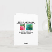 孔雀とダリア カード (裏面)