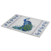 孔雀とトンボの切断板 カッティングボード (角)