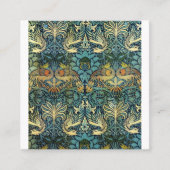 孔雀とドラゴンウィリアム・モリス スクエア名刺 (正面)