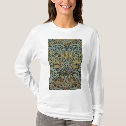 孔雀とドラゴン (ウィリアム・モリス作) Tシャツ (正面)