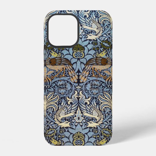 孔雀とドラゴン ウィリアム・モリス iPhoneケース (裏面)