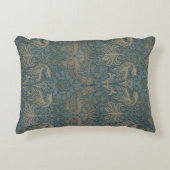 孔雀とドラゴンbyウィリアム・モリス アクセントクッション (正面)