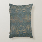 孔雀とドラゴンbyウィリアム・モリス アクセントクッション (正面(垂直))