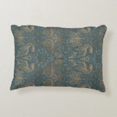 孔雀とドラゴンbyウィリアム・モリス アクセントクッション (裏面)