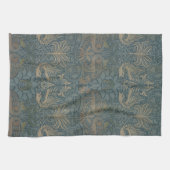 孔雀とドラゴンbyウィリアム・モリス キッチンタオル (横)