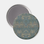 孔雀とドラゴンbyウィリアム・モリス マグネット (正面/裏面)