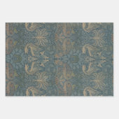 孔雀とドラゴンbyウィリアム・モリス ラッピングペーパーシート (正面3)
