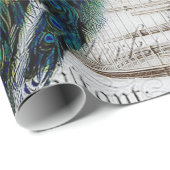 孔雀とバラ ラッピングペーパー (ロールコーナー)