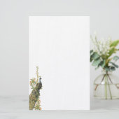 孔雀とフィリグリー文房具/レターヘッド 便箋 (スタンド正面)