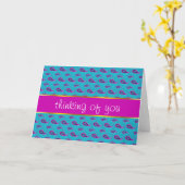 孔雀とマゼンタのペイズリーパターン カード (黄色い花)