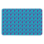 孔雀とマゼンタのペイズリーパターン マグネット (横)