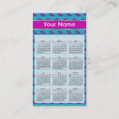 孔雀とマゼンタのペイズリーパターン 名刺 (裏面)