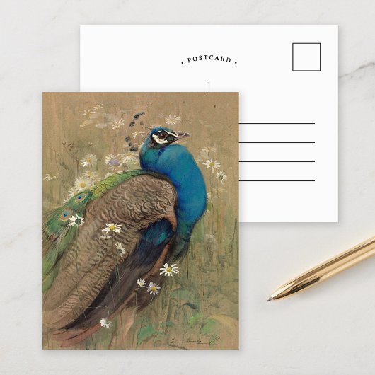 孔雀とマルゲリッツ | エドウィン・ジョン・アレキサンダー ポストカード