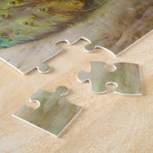 孔雀と孔雀バタフライアートイラストレーション ジグソーパズル (側面)