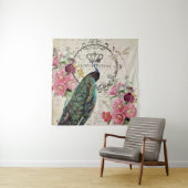 孔雀と春の花 タペストリー (インサイチュ)