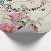 孔雀と春の花 ラッピングペーパー (角)