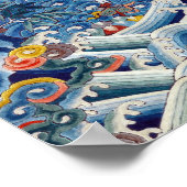 孔雀と清朝ランクのバッジ ポスター (角)