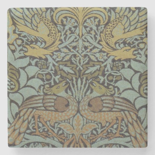 孔雀と竜（ウィリアム・モリス著） ストーンコースター (正面)