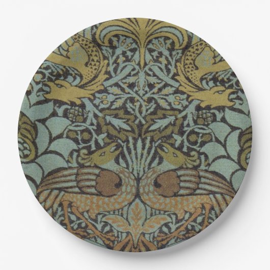 孔雀と竜（ウィリアム・モリス著） ペーパープレート (正面)