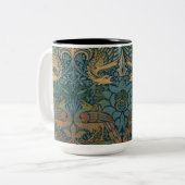 孔雀と竜、1878年ウィリアム・モリス ツートーンマグカップ (正面左)