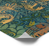 孔雀と竜、1878年ウィリアム・モリス ポスター (角)