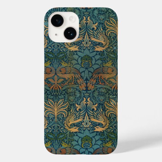孔雀と竜、1878年ウィリアム・モリス Case-Mate iPhoneケース (裏面)