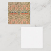 孔雀と竜（1878年）ウィリアム・モリス スクエア名刺 (正面/裏面)