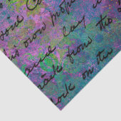 孔雀と紫の花の切り離し 薄葉紙 (詳細)