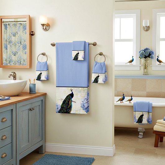 孔雀と紫陽花バスタオルセット バスタオルセット